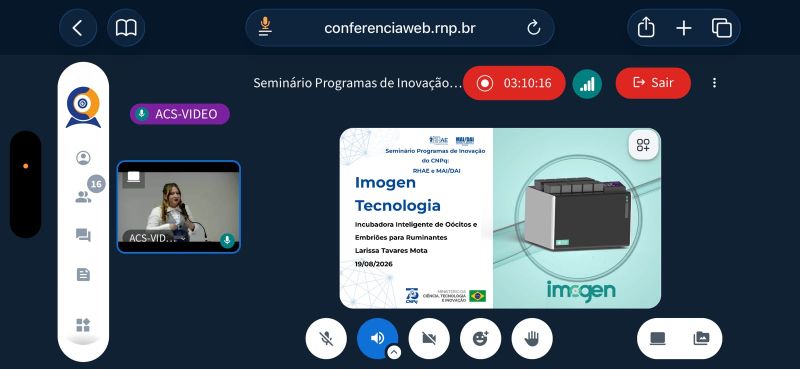 Imogen apresenta resultados de projeto de pesquisa apoiado pelo CNPq